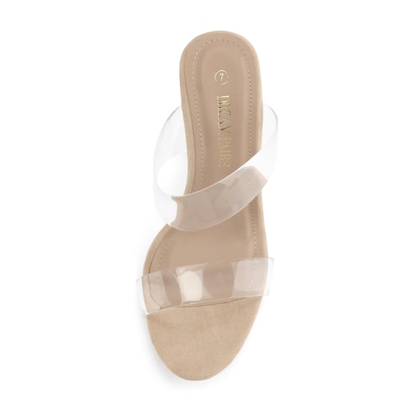 Clear Block Heel Sandals Clear Strap Sandals Dream Pairs
